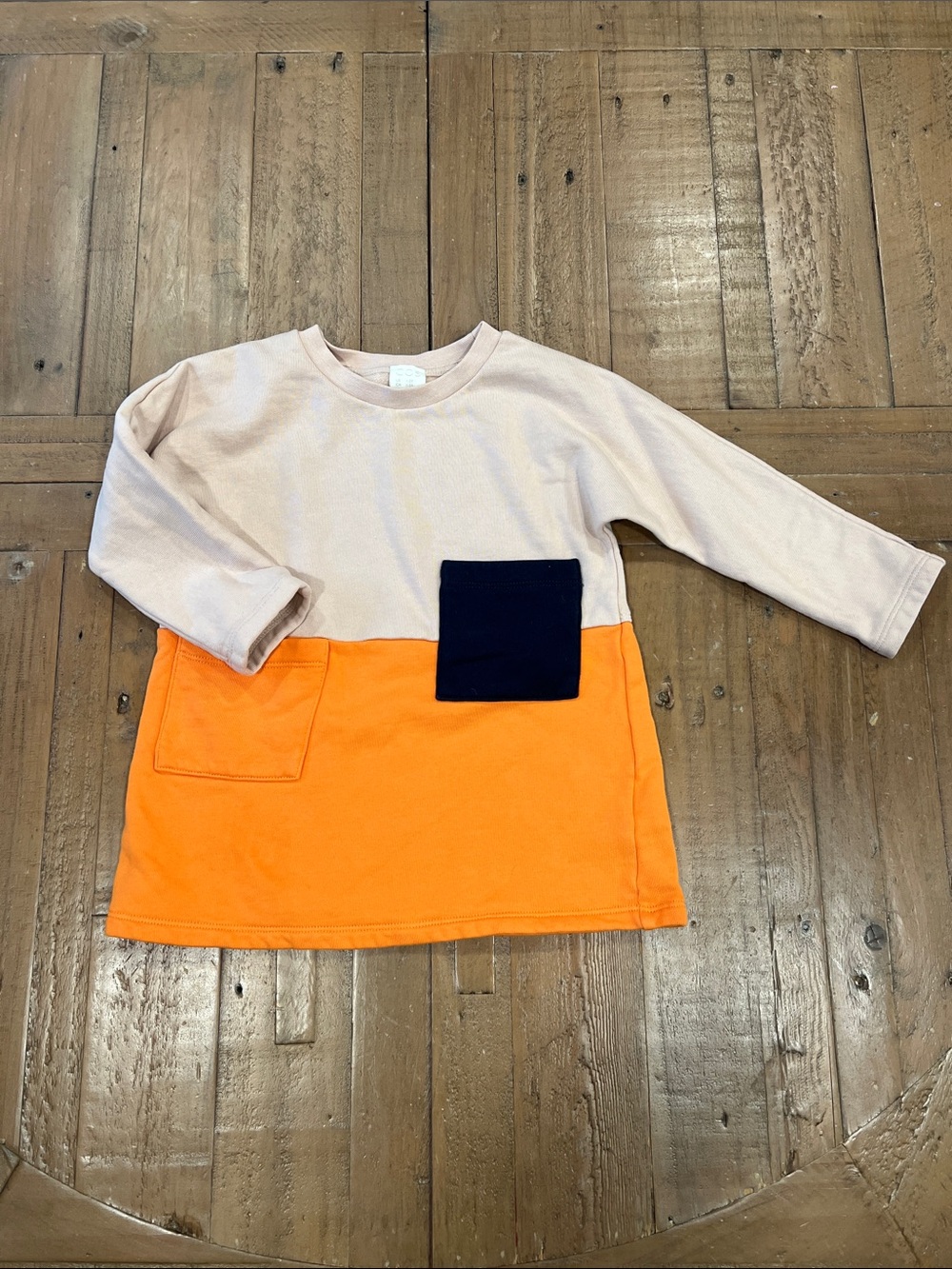 COS asymmetrical pocket a-line sweatshirt dress 12-24 months